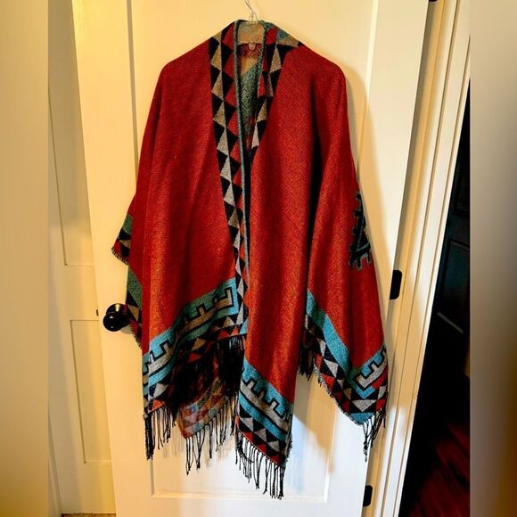 WOMENS WESTERN PONCHO - Picture 1 of 6